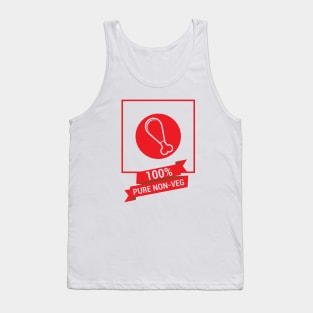 100% Pur Non-Veg Meat Eater Pride Tank Top